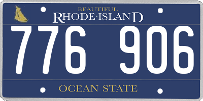 RI license plate 776906