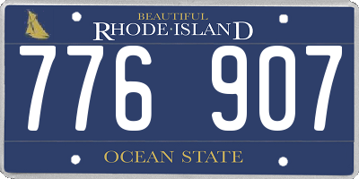 RI license plate 776907