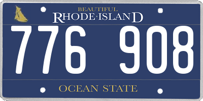 RI license plate 776908