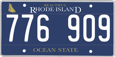 RI license plate 776909