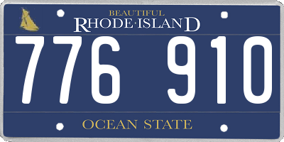 RI license plate 776910