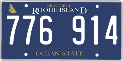 RI license plate 776914