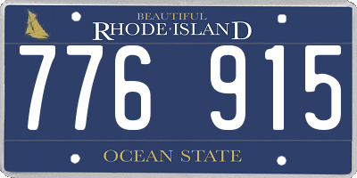 RI license plate 776915