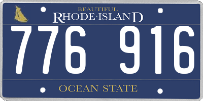 RI license plate 776916