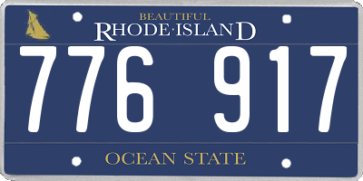 RI license plate 776917