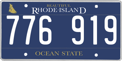 RI license plate 776919