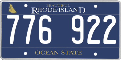 RI license plate 776922