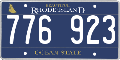 RI license plate 776923