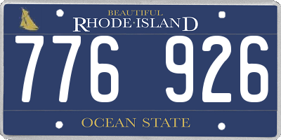 RI license plate 776926
