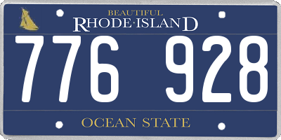 RI license plate 776928