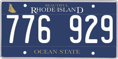 RI license plate 776929