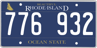 RI license plate 776932