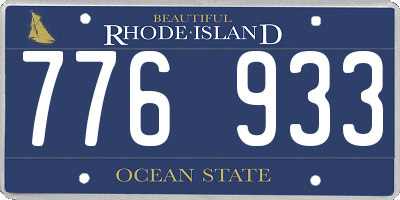 RI license plate 776933