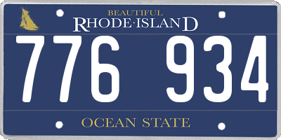 RI license plate 776934