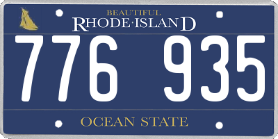 RI license plate 776935