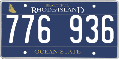 RI license plate 776936