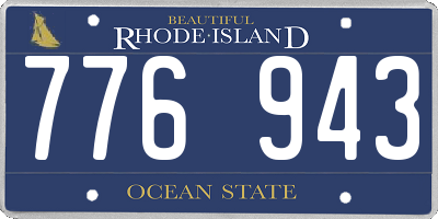 RI license plate 776943