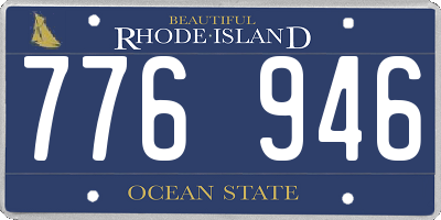 RI license plate 776946