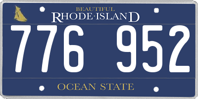 RI license plate 776952