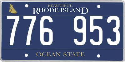 RI license plate 776953