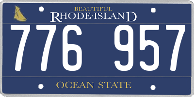 RI license plate 776957