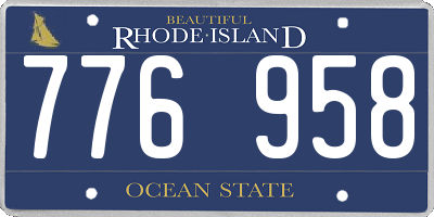 RI license plate 776958