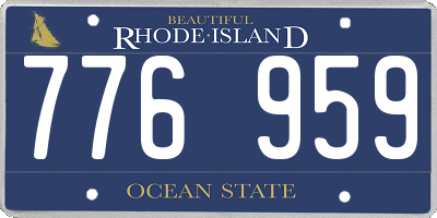 RI license plate 776959