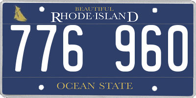 RI license plate 776960