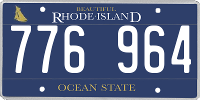 RI license plate 776964