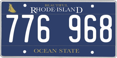 RI license plate 776968