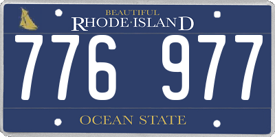 RI license plate 776977