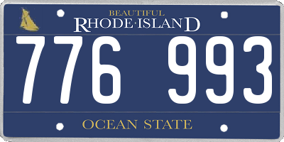 RI license plate 776993