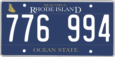 RI license plate 776994