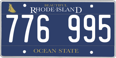 RI license plate 776995