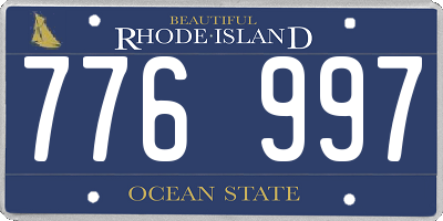 RI license plate 776997
