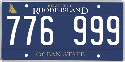 RI license plate 776999