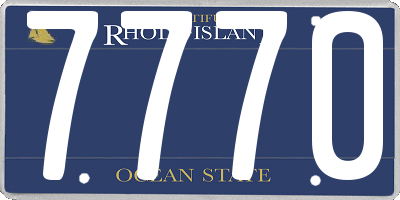 RI license plate 7770