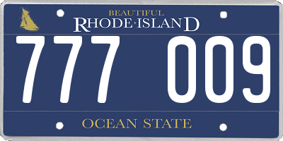 RI license plate 777009