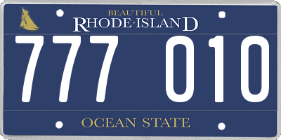 RI license plate 777010