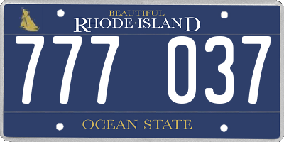 RI license plate 777037