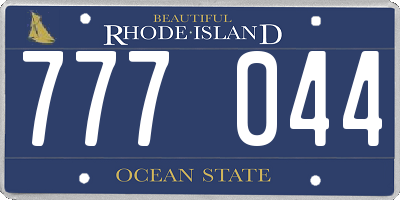 RI license plate 777044