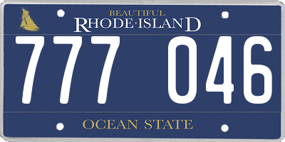 RI license plate 777046