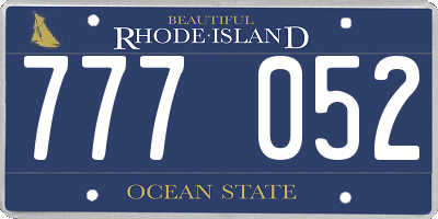 RI license plate 777052