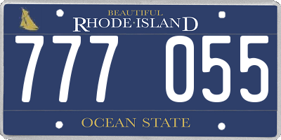 RI license plate 777055