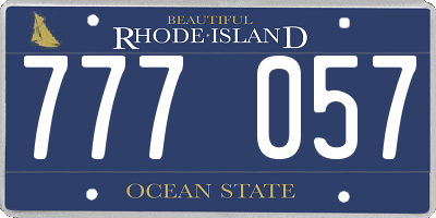 RI license plate 777057