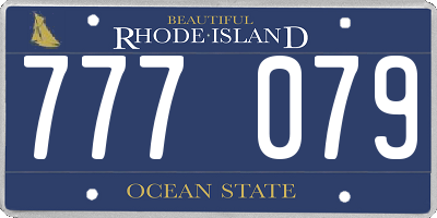 RI license plate 777079