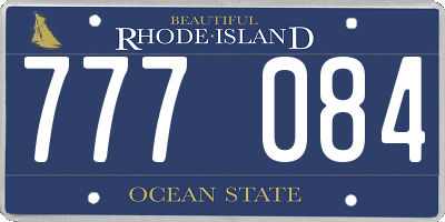 RI license plate 777084