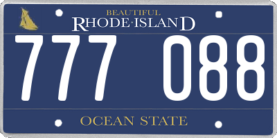 RI license plate 777088
