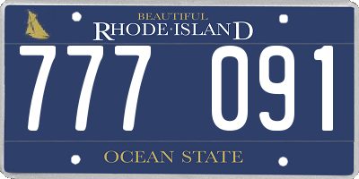 RI license plate 777091