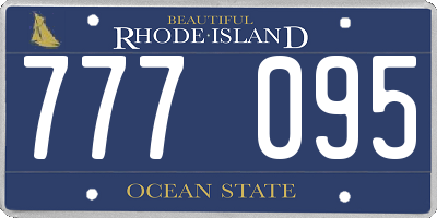 RI license plate 777095